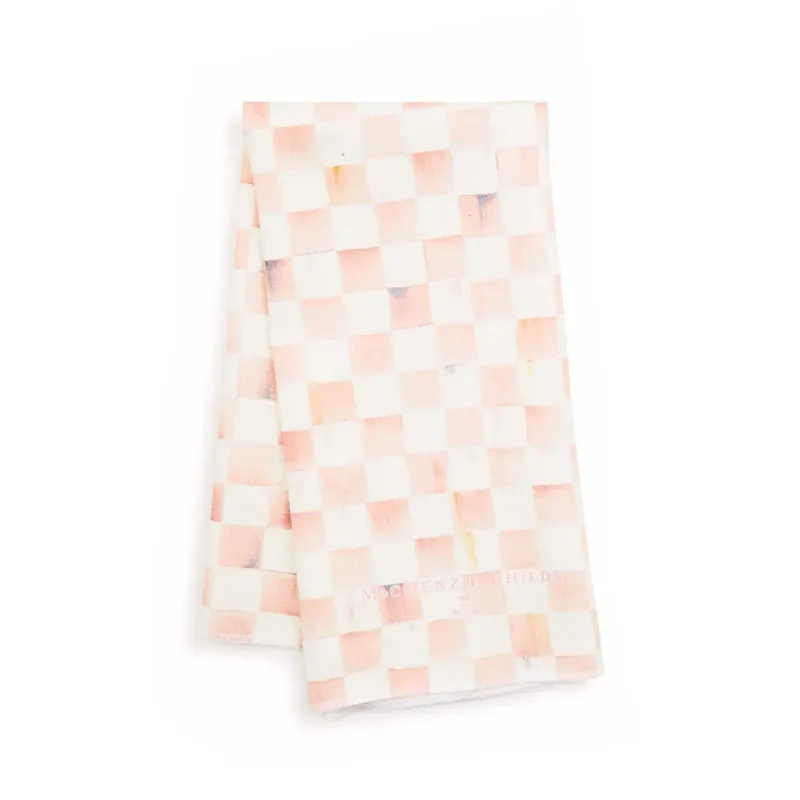 MacKenzie - Childs Rosy Check Dish Towel - |VESIMI Design| Luxury Bathrooms and Home Decor