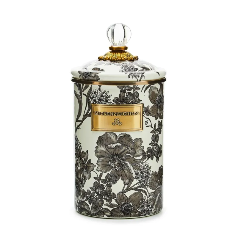 MacKenzie - Childs Sterling English Garden Large Canister - |VESIMI Design| Luxury Bathrooms and Home Decor