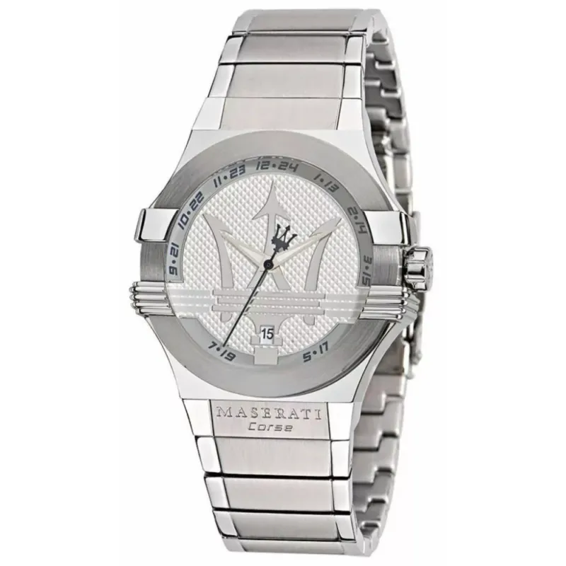 Maserati Potenza Silber Edelstahl 42mm Herrenuhr - R8853108002
