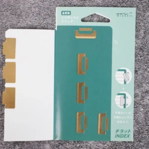 Midori Copper Silver Index Clips 8 Pieces Copper