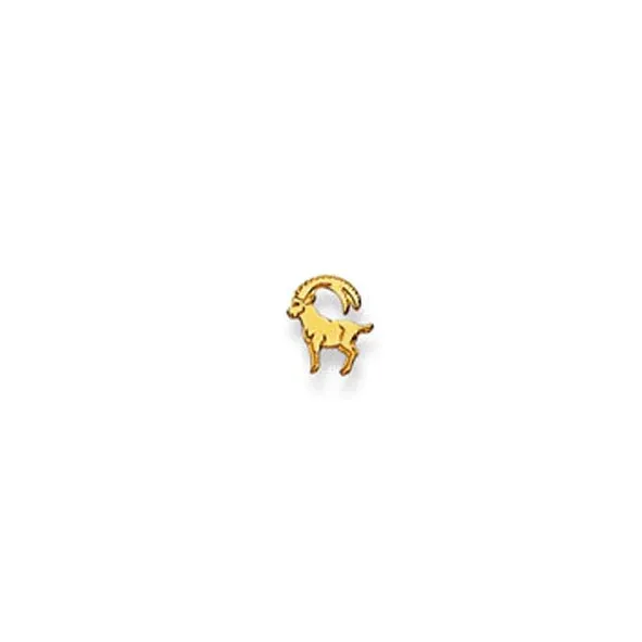 Ohrstecker Einzel Steinbock – 750 Gelbgold, poliert - 1163.02791/0012