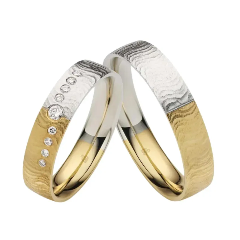 Rauschmayer Trauringe First Individual Love mit 9 Brillanten 3D - 50015