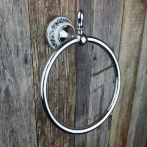 Rustic Bathroom Accessories - Towel Ring Holder Lavande Chrome - |VESIMI Design| Luxury and Rustic bathrooms online