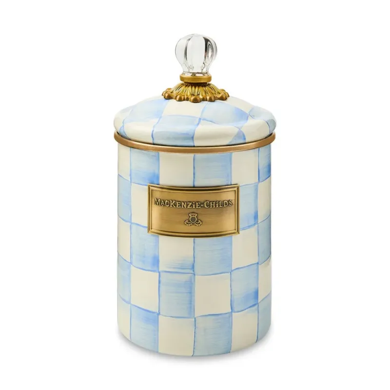 Sky Check Medium Canister by MacKenzie-Childs