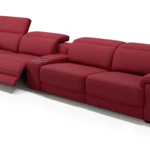 Stoff 4-Sitzer Kinosofa mit einer Mittelkonsole SORA