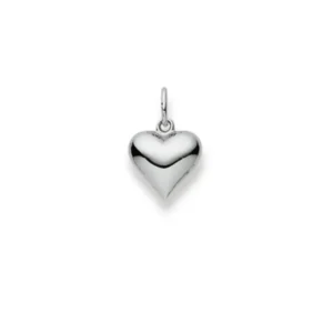 Herzanhänger 18 Karat Weissgold 750 - 11x10 mm