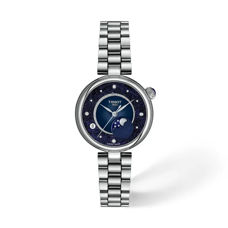 Tissot Desir 29.6 mm Damenuhr Blau mit Diamanten - T152.223.11.496.00