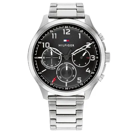 Tommy Hilfiger Asher Day Date Silbrig Herrenuhr - 1791852