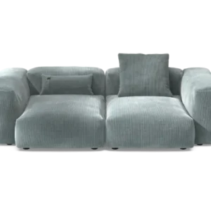 vetsak | Sofa Set 02 Medium - Cord Velour - Mint | Modular Sofa | 2.5 Seater | Big Sofa